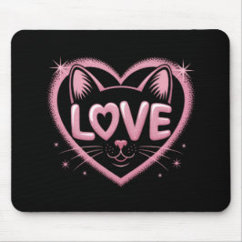 Sparkling Cat Love Mousepad