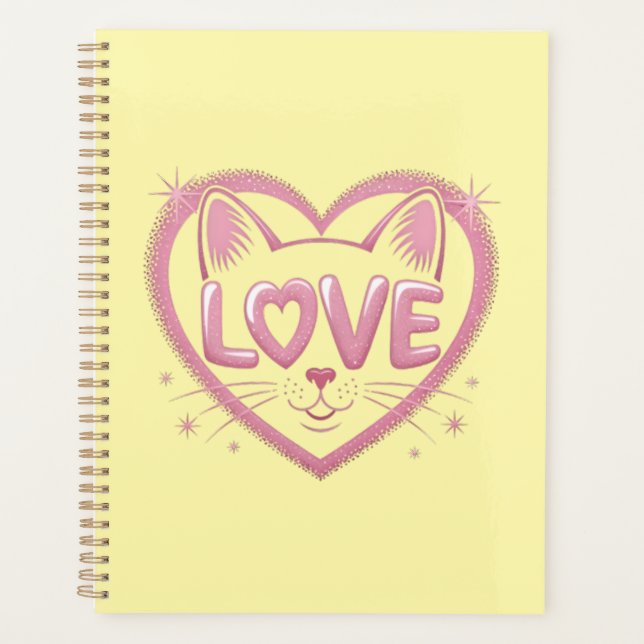 Sparkling Cat Love Planer (Vorderseite)