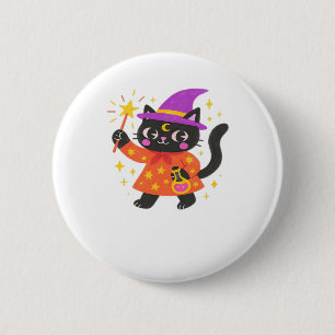 Sparkling Celestial Kitty Hexe Classic T - Shirt Button