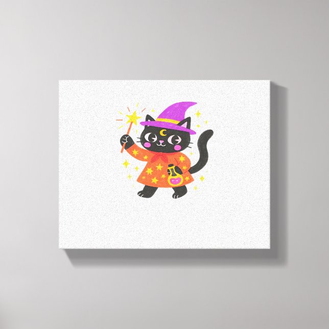 Sparkling Celestial Kitty Hexe Classic T - Shirt Leinwanddruck (Vorderseite)