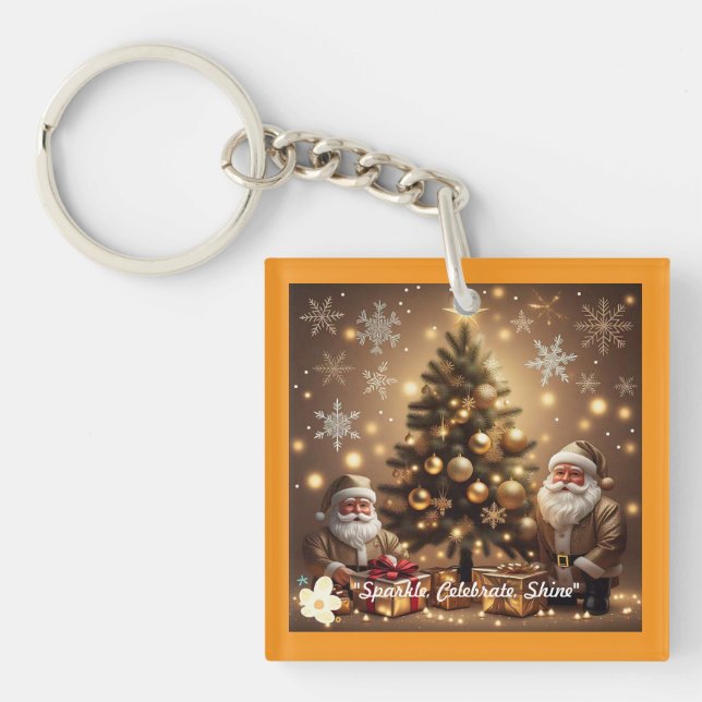 "Sparkling Christmas Joy" Schlüsselanhänger (Vorderseite)