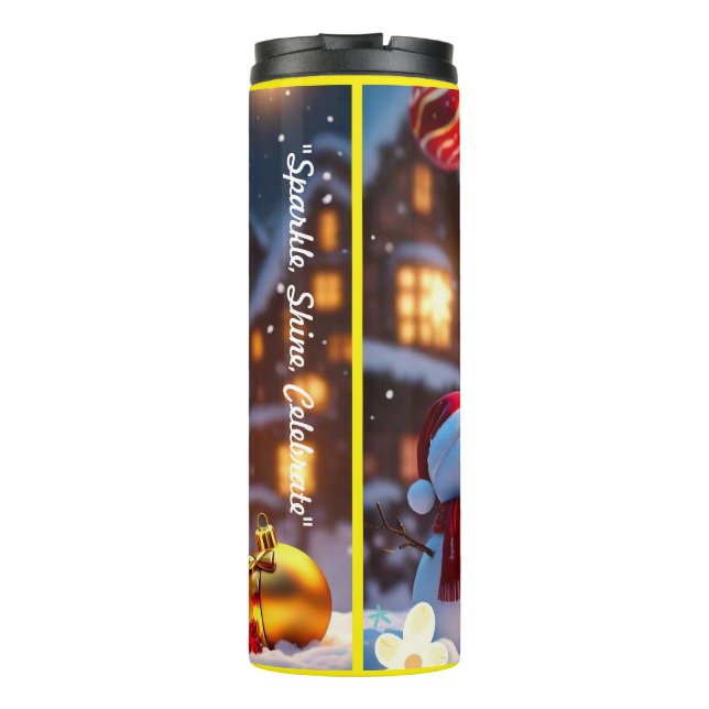 "Sparkling Christmas Joy" Thermosbecher (Rückseite)