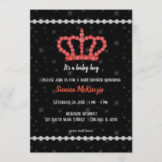 Sparkling Diamond Crown - wählen Sie Ihren Hinterg Einladung