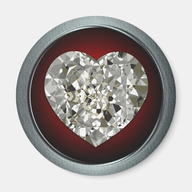 Sparkling Diamond Heart Magnet (Vorne)