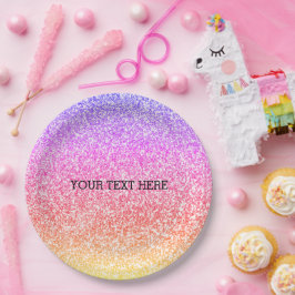 Sparkling elegant gurt Regenbogen bunt niedlich Pappteller