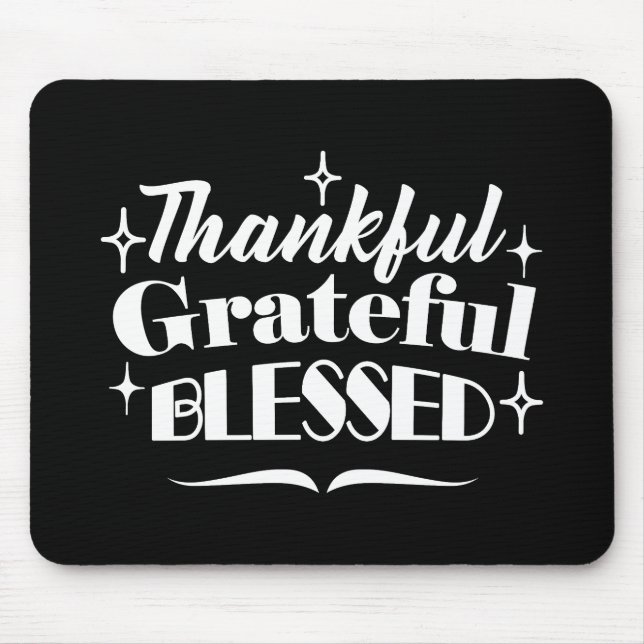 Sparkling Erntedank Quote Holiday Design Mousepad (Vorne)