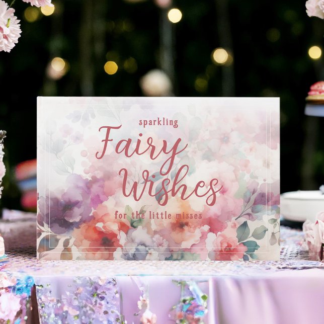 Sparkling Fairy wünscht Fairycore Garden Geburtsta Gästebuch (Fairy First Birthday Guest Book with Sparkling Fairy Wishes for the Little Misses.)