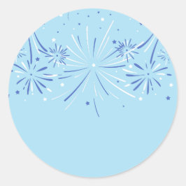 Sparkling Firecracker, 4. Juli Runder Aufkleber