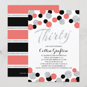 Sparkling Glitzer Confetti   30. Geburtstag Einladung