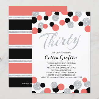 Sparkling Glitzer Confetti | 30. Geburtstag Einladung
