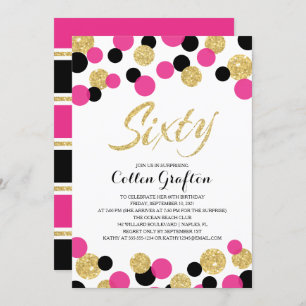 Sparkling Glitzer Confetti   60. Geburtstag Einladung