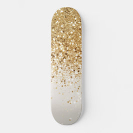 Sparkling Gold Glitzer Glam #2 Skateboard