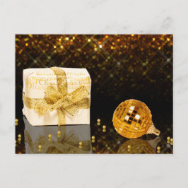 Sparkling Goldener Weihnachtsurlaub Postkarte