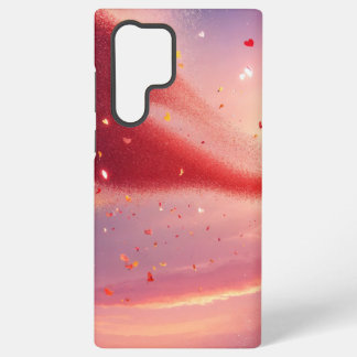 Sparkling Heart and Sunset Phone Case Samsung Galaxy Hülle