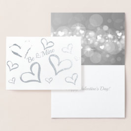 Sparkling Hearts Valentine Folienkarte