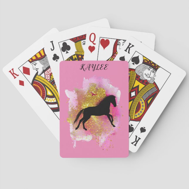 SPARKLING HORSE SPIELKARTEN PERSONALISIERT. (Rückseite)