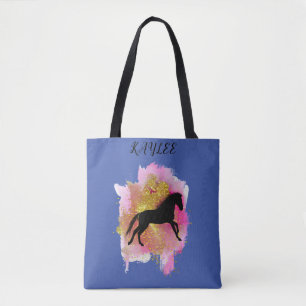 SPARKLING HORSE TOTE BAG PERSONALISIERT. TASCHE
