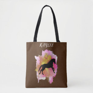 SPARKLING HORSE TOTE BAG PERSONALISIERT. TASCHE