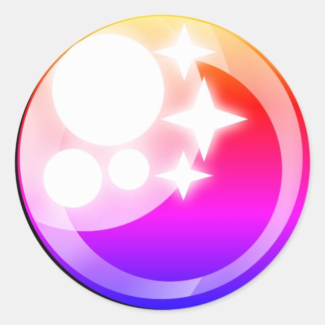 Sparkling kawaii Stil Anime Auge auf Aufkleber (Vorderseite)