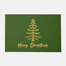 Sparkling Luxuriöses goldenes Grün Fußmatte