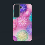 Sparkling Pastel Snowflake Samsung Galaxy Hülle<br><div class="desc">Dieses Handy-Gehäuse erfasst eine magische Welt aus Schnee und Licht. Eine Vielzahl von Schneeflocken in traumhaften Pastellfarben wie Rosa, Türkis, lila und Gelb verstreut das Design und schafft so eine skurrile und bezaubernde Szene. Jede Schneeflocke strahlt Glitzern und strahlt Licht mit einem strahlenden Schimmer, der die Farbe subtil ändert und...</div>