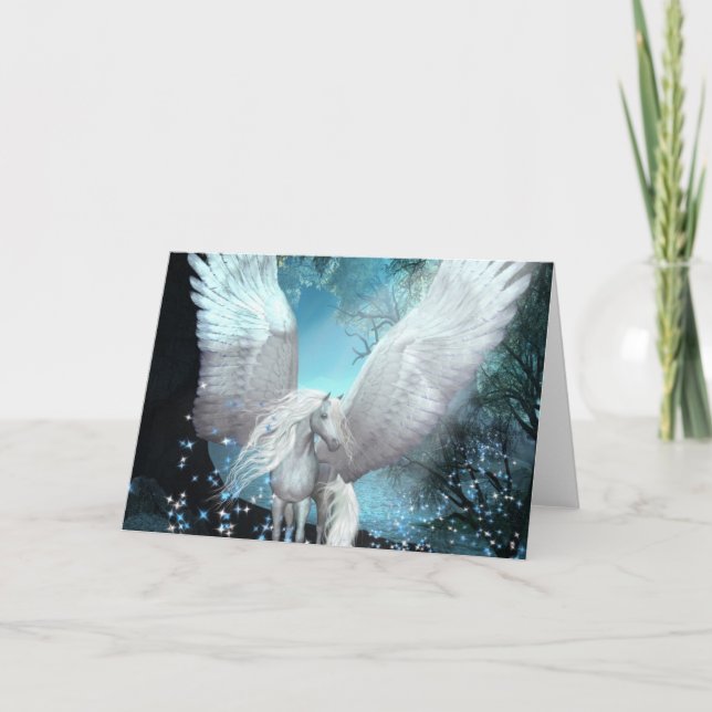 Sparkling Pegasus Karte (Vorderseite)