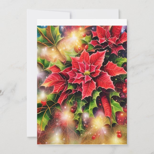 Sparkling poinsettia und Weihnachten mit heiligen  (Vorderseite)
