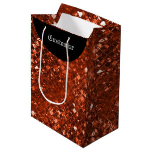 Sparkling Red Mosaic Muster Geschenktasche Mittlere Geschenktüte