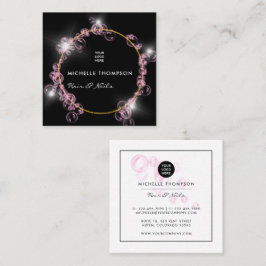 Sparkling Rosa Seife Blase Schönheitssalon Quadratische Visitenkarte