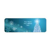 Sparkling-Schneelandschaftslabel personalisieren