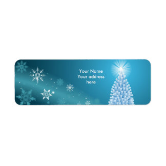 Sparkling-Schneelandschaftslabel personalisieren