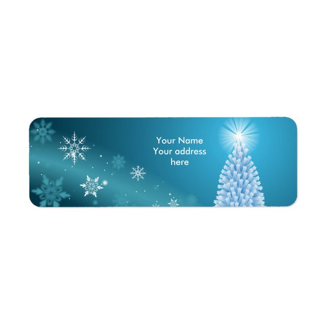 Sparkling-Schneelandschaftslabel personalisieren (Vorne)