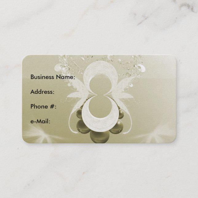 Sparkling Sea Business Card Visitenkarte (Vorderseite)