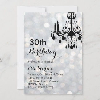 Sparkling Silver Ballroom 30. Geburtstag Einladung
