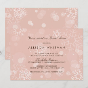 Sparkling Snowflakes Invitation à la douche nuptia