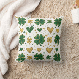 Sparkling St. Patrick's Pattern Design Kissen