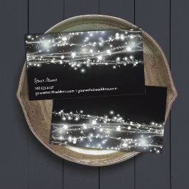 Sparkling Stars Celestial Business Card Visitenkarte