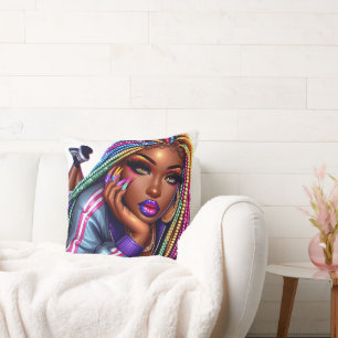 Sparkling Urban Chic afrikanische Frauen Design Kissen