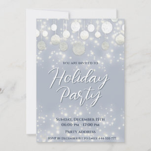 Sparkling Weihnachtsbällchen Feiertag Party Einladung
