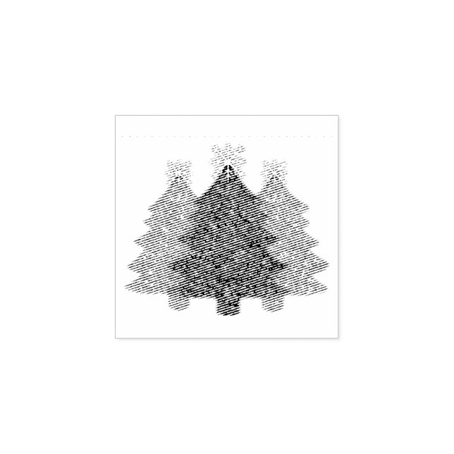 Sparkling Weihnachtsbaum-Silhouette Gummistempel (Prägung)