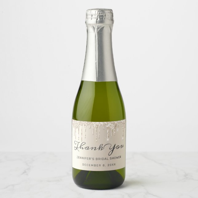 Sparkling Wine Glitzer Tropfens Brautparty Vielen  (Vorderseite)