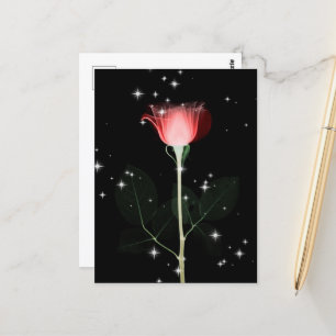 Sparkling-X-Ray-Blume - Rot Postkarte