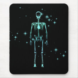 Sparkling X-Ray Skeleton - Aquamarin Mousepad