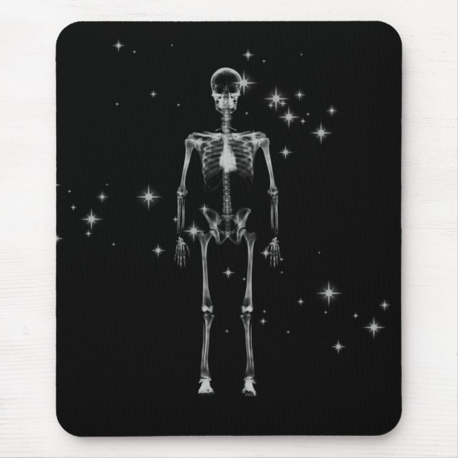 Sparkling X-Ray Skeleton - B&W Mousepad (Vorne)