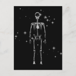 Sparkling X-Ray Skeleton - B&W Postkarte