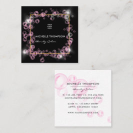 Sparklingelrosa Seifenblase Schönheitsindustrie Quadratische Visitenkarte