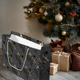 Sparkly Black Gift Bag Große Geschenktüte