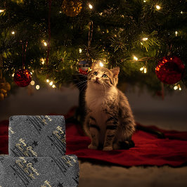 Sparkly Black Wrapping Paper Geschenkpapier