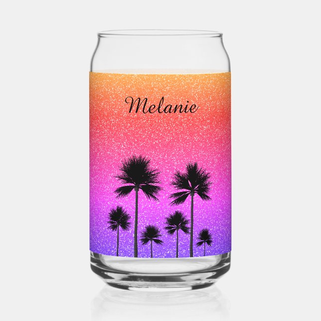 Sparkly Palm Trees Personalised (Recto)
