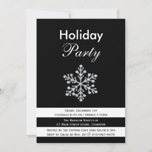 Sparkly Snowflake Entreprise Fête Invitation